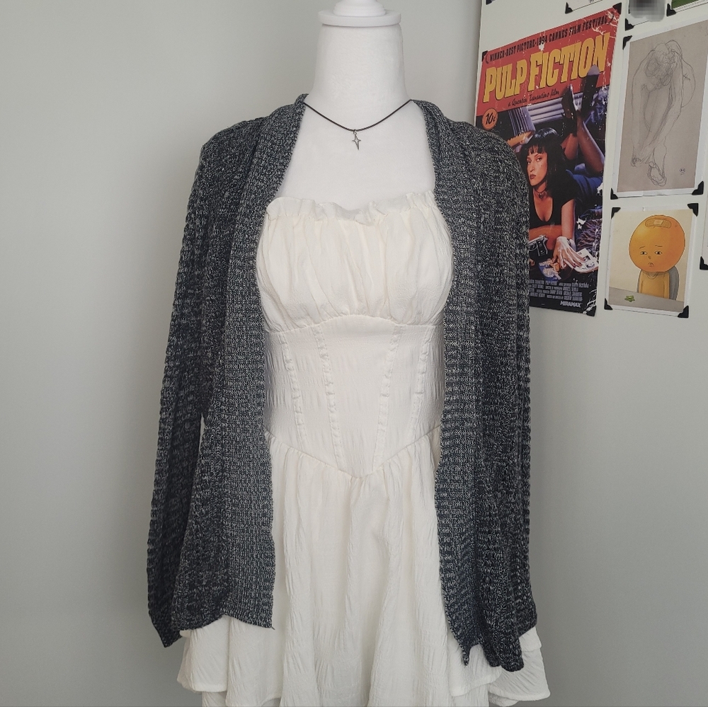 New Woman Design Grey Cardigan - Size S
